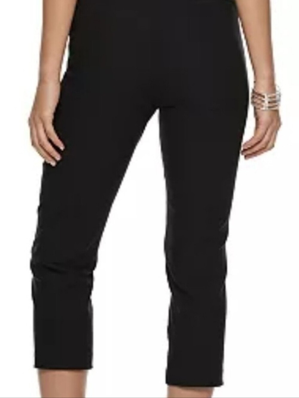 Elle Pull On Capri Pants - Black Print